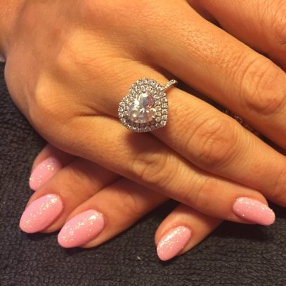 Sparkly Pink Biosculpture Gel Nails Southampton